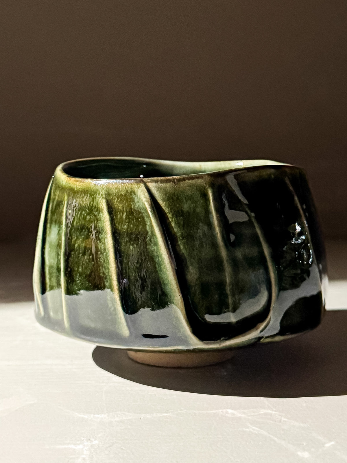 Textured Matcha Bowl - Hinoki #06