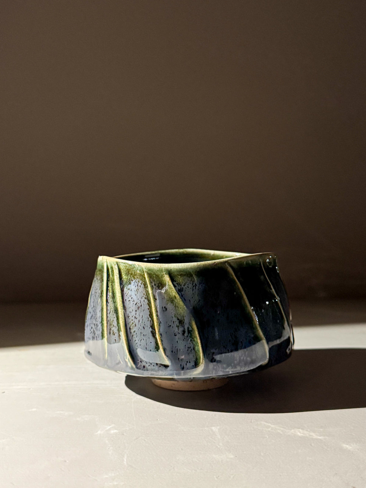 Textured Matcha Bowl - Hinoki #07
