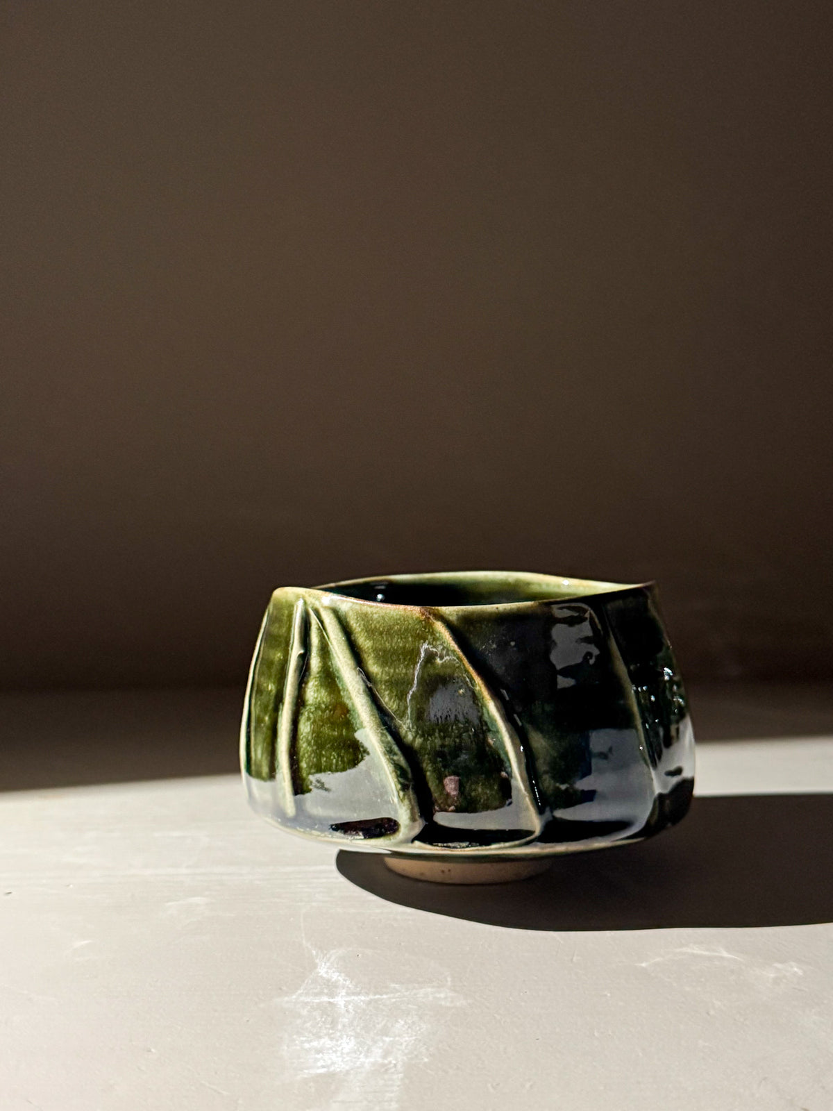 Textured Matcha Bowl - Hinoki #08