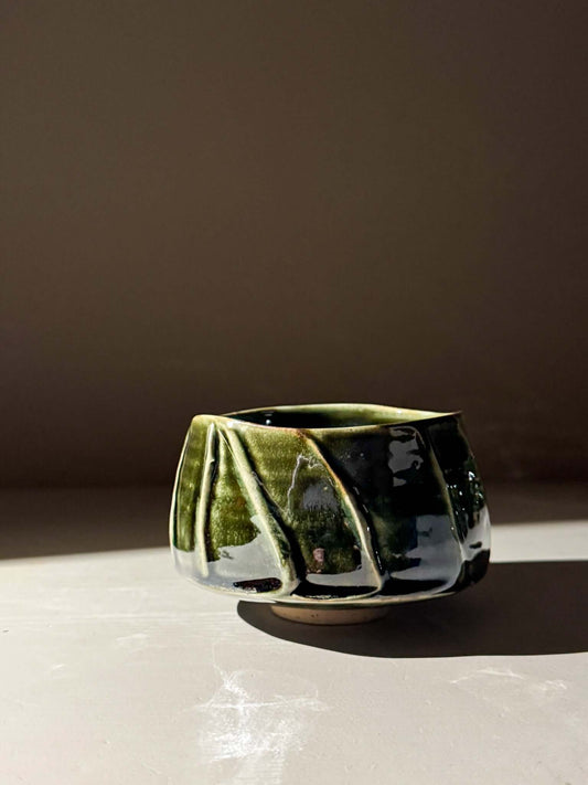 Textured Matcha Bowl - Hinoki #08