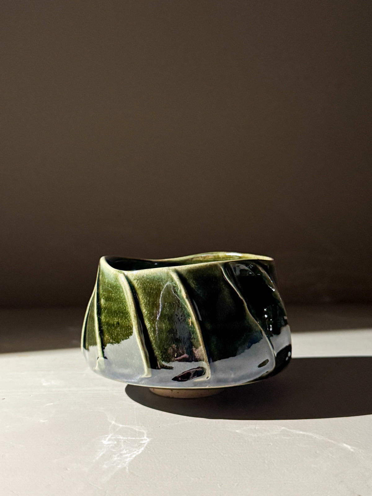 Textured Matcha Bowl - Hinoki #09