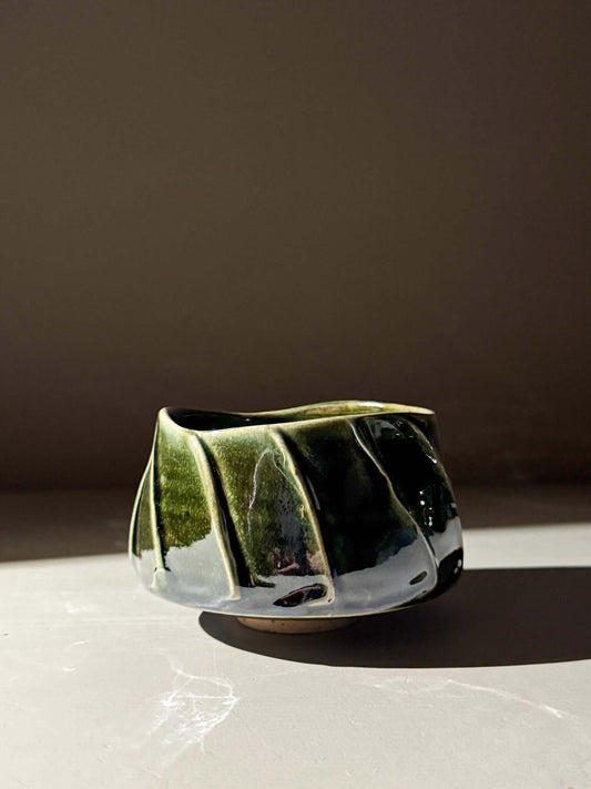 Textured Matcha Bowl - Hinoki #09