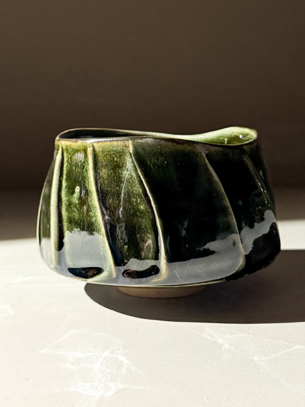 Textured Matcha Bowl - Hinoki #09