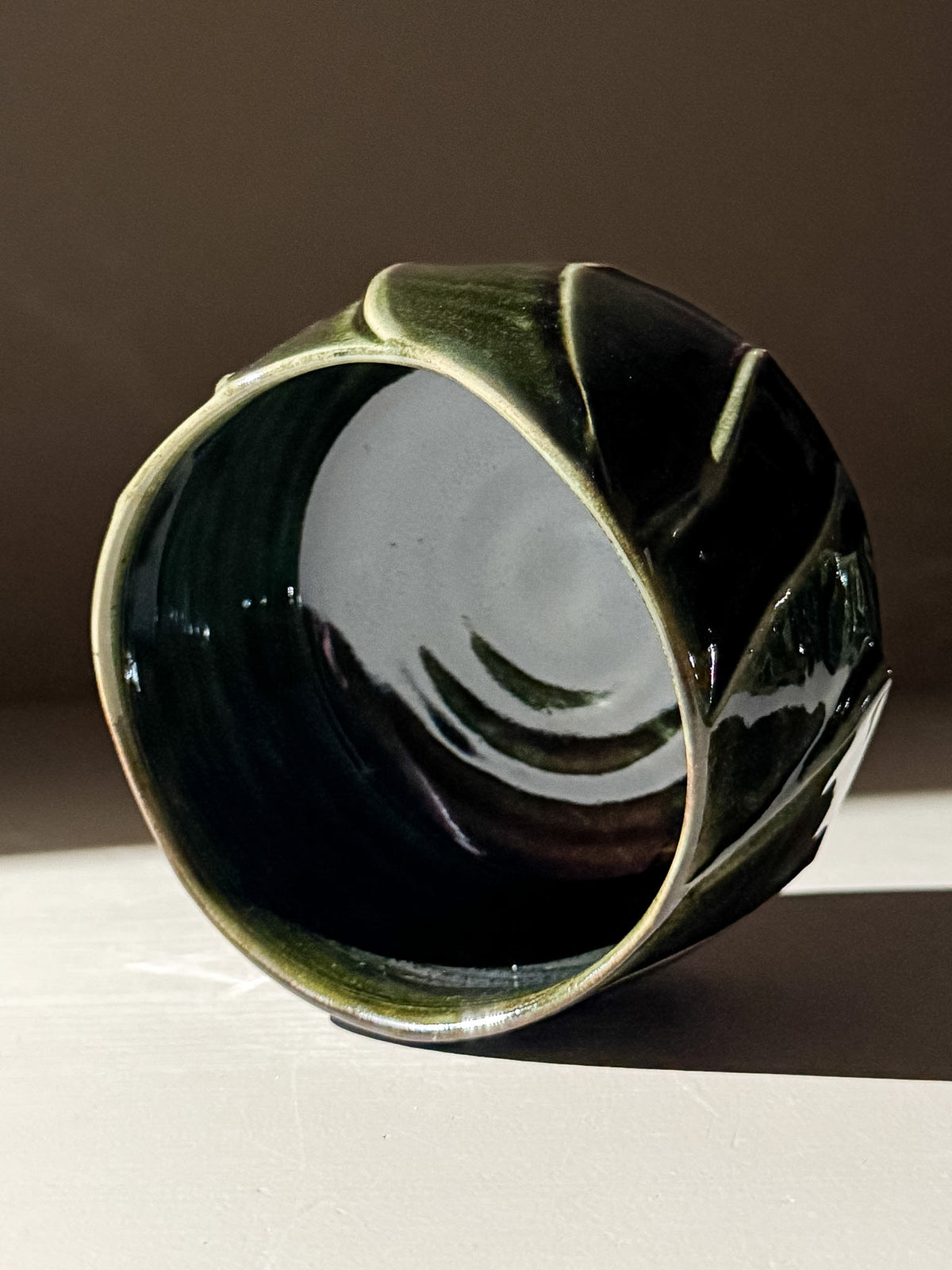 Textured Matcha Bowl - Hinoki #09