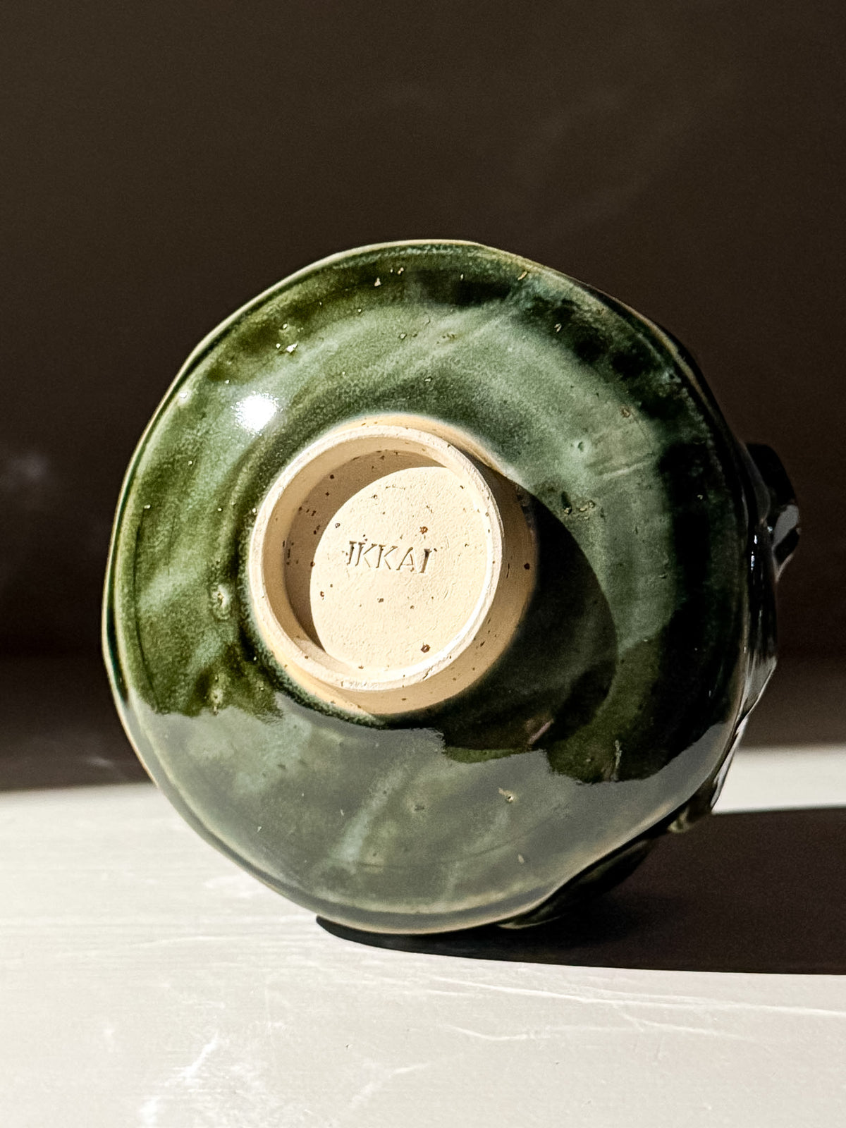 Textured Matcha Bowl Spout - Hinoki #03