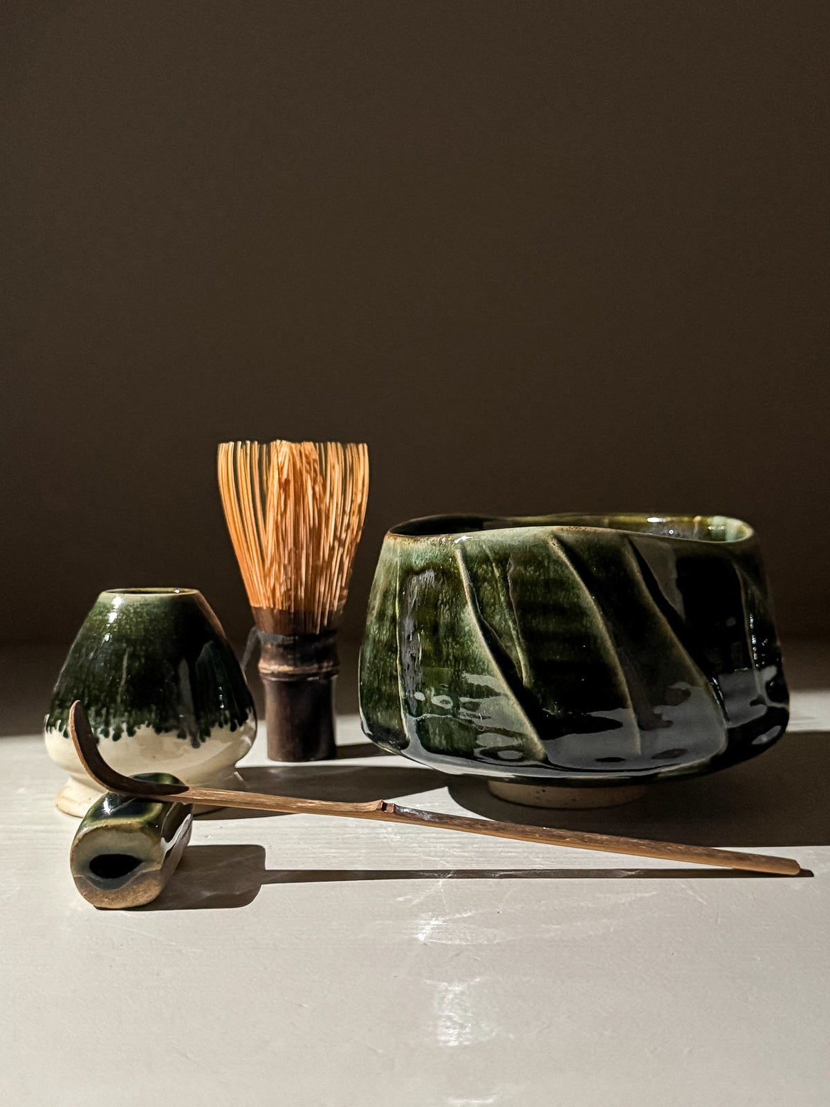 Textured Matcha Bowl - Hinoki #10