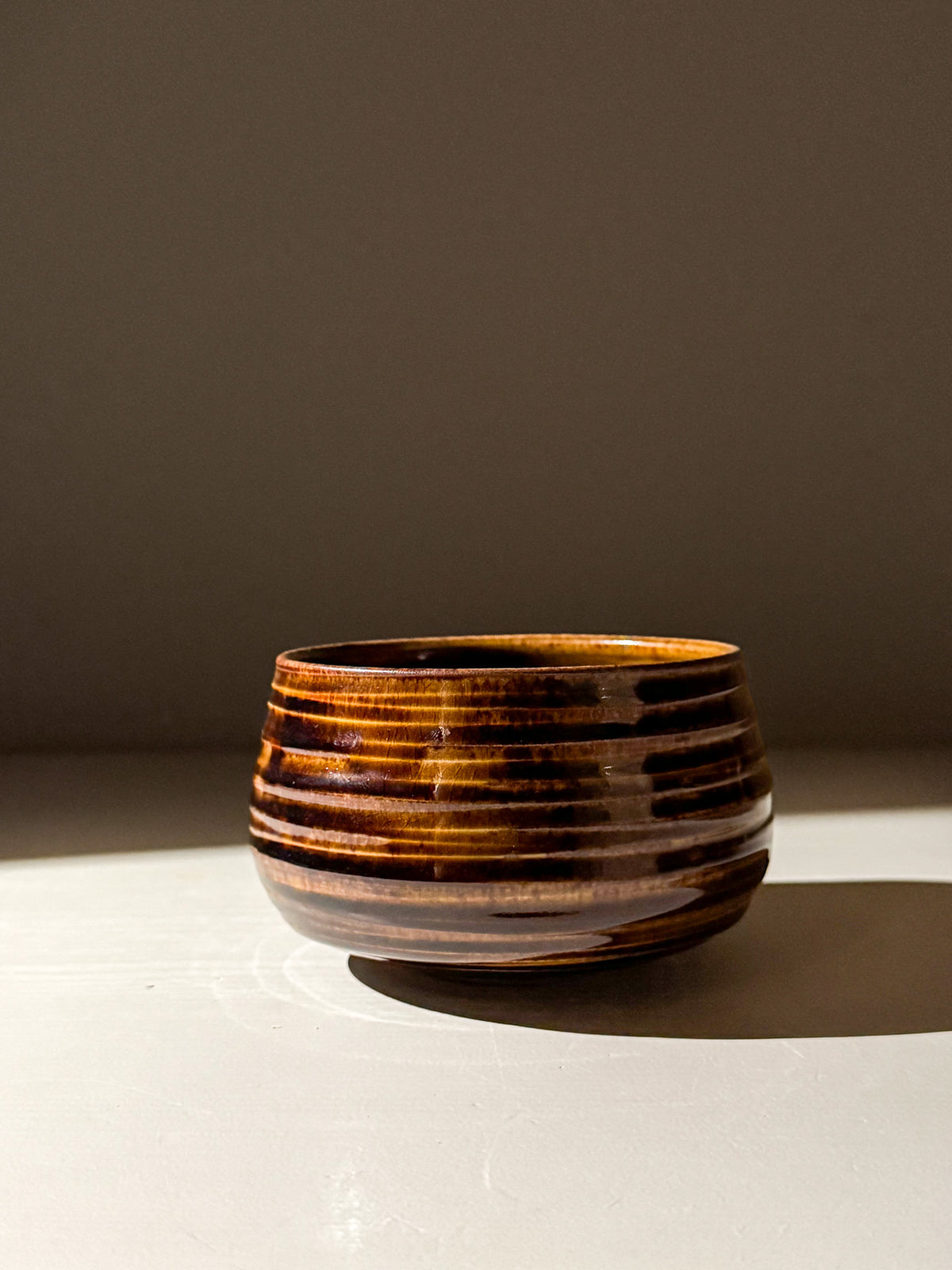Carved Matcha Bowl - Rust #01