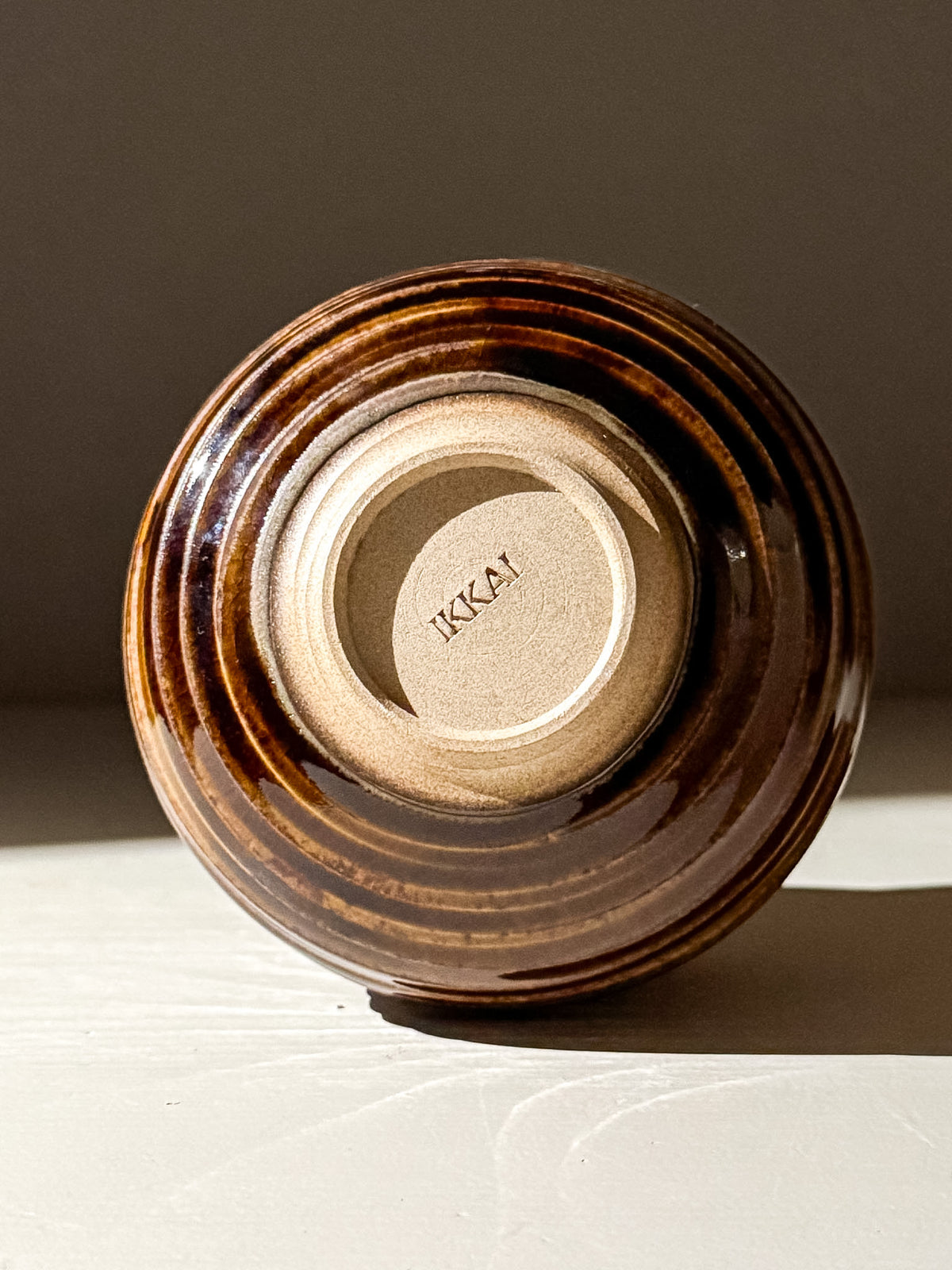 Carved Matcha Bowl - Rust #01