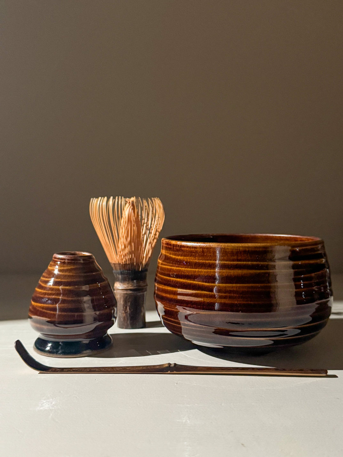 Matcha Whisk Holder  - Rust Carved