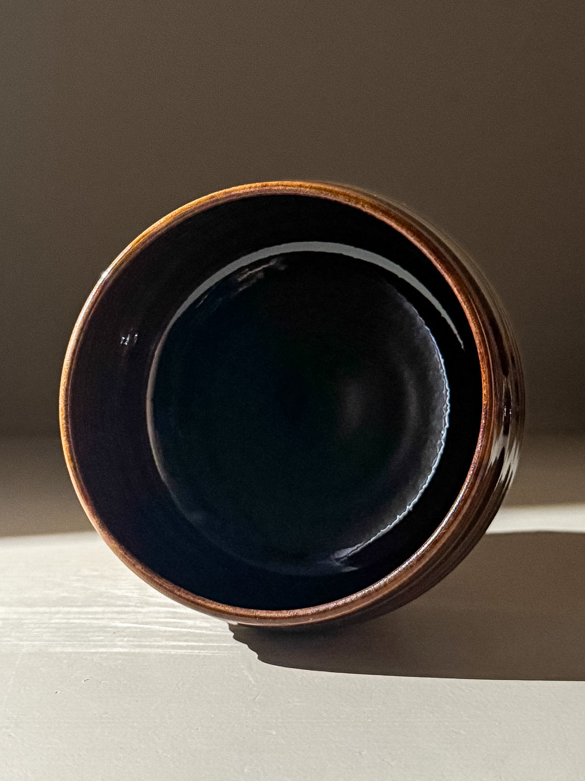 Carved Matcha Bowl - Rust #02