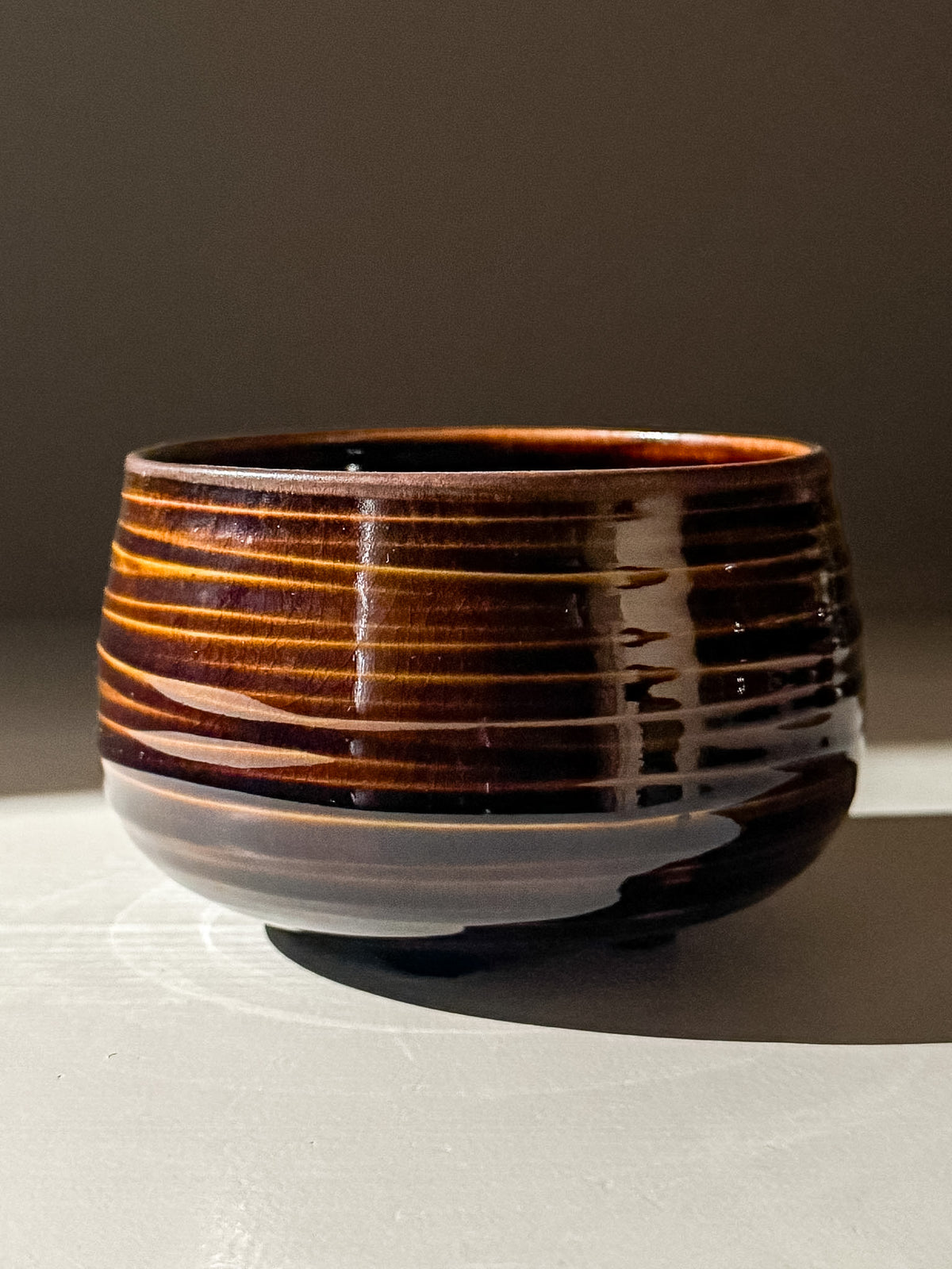 Handgekerfde Matcha Kom - Rust #03