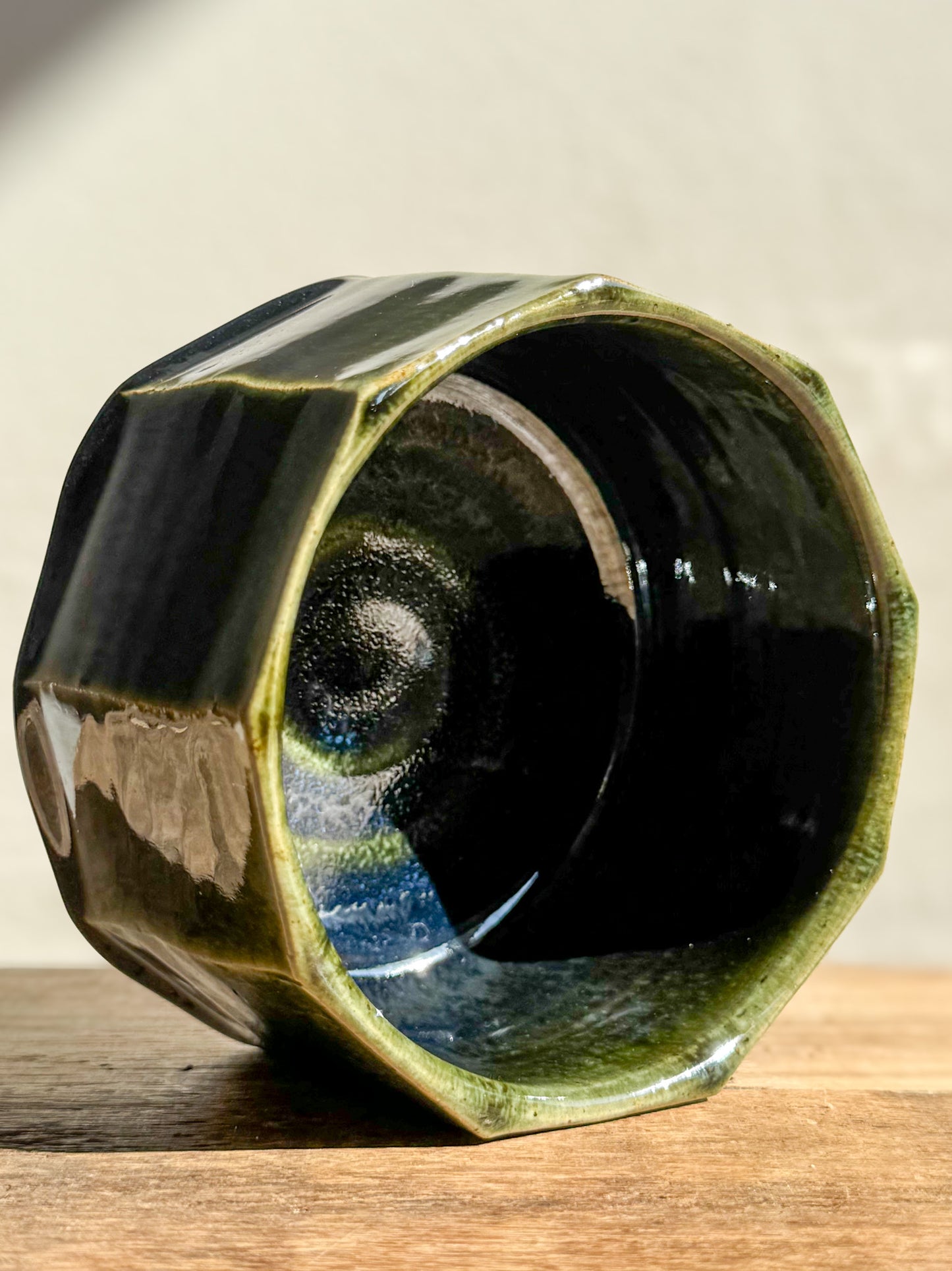 Faceted Matcha Bowl - Hinoki Series #01