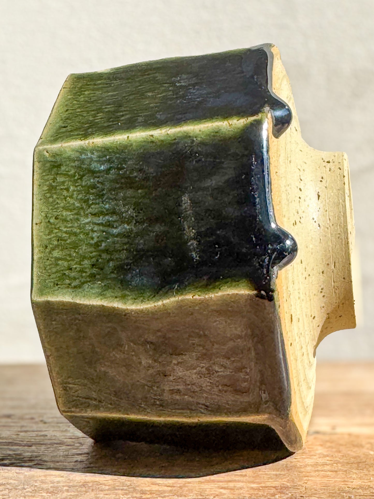 Faceted Matcha Bowl - Hinoki Series #01