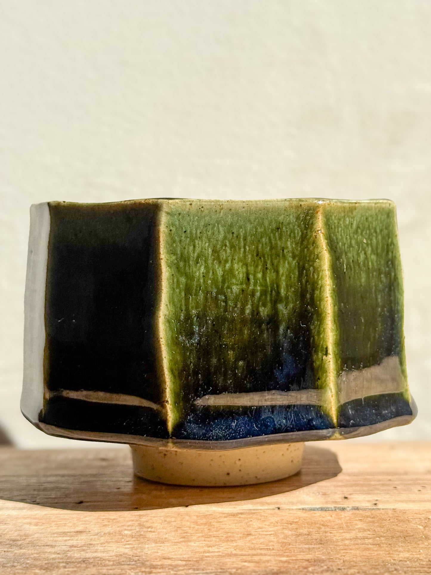 Faceted Matcha Bowl - Hinoki Series #01