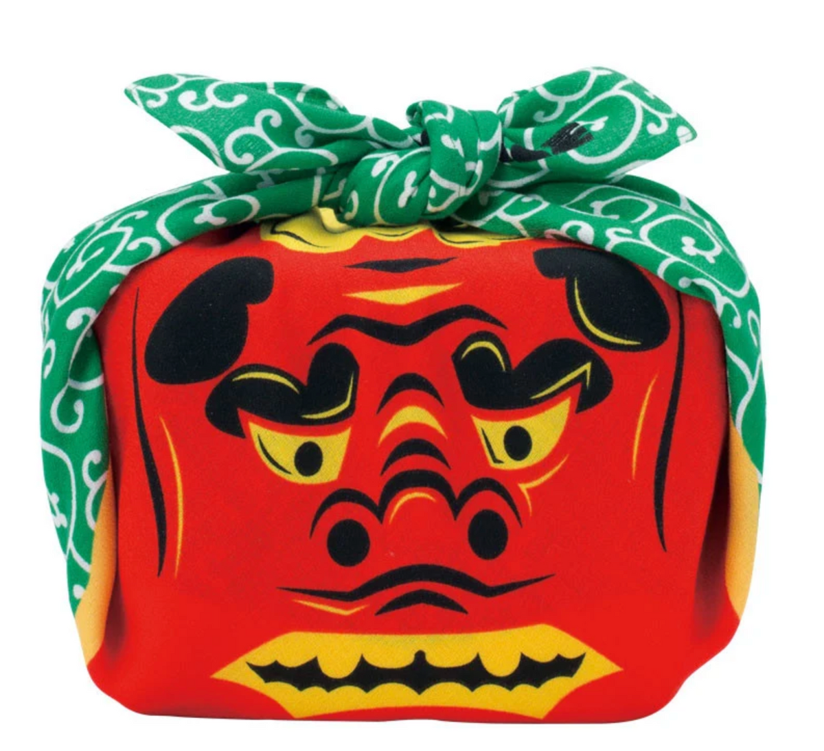 Small Furoshiki Shishimai & Thief Green