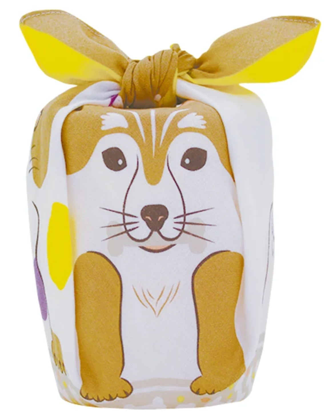 Kleine Furoshiki Honden Beige & Geel