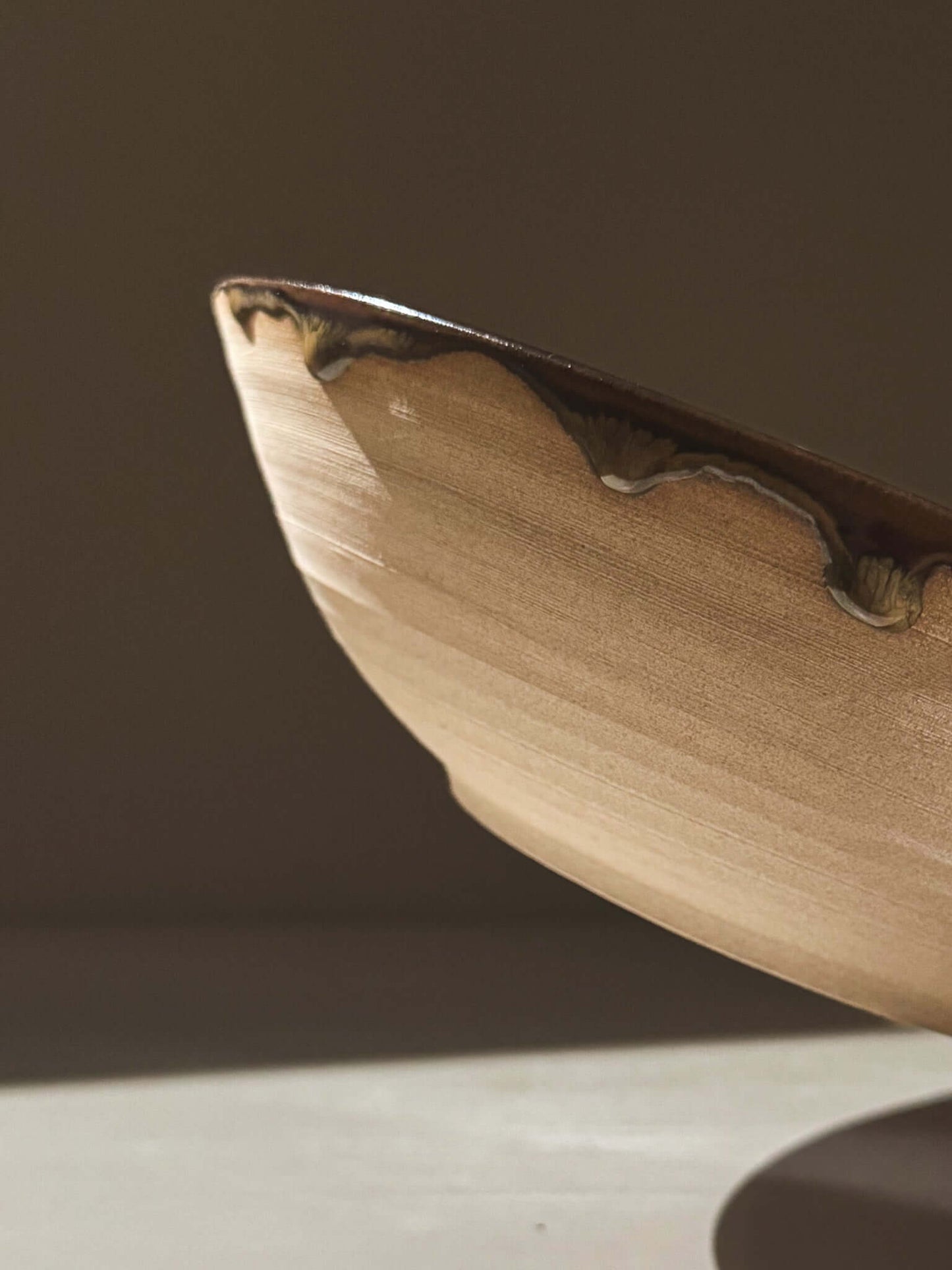 Handmade Salad/Pasta Plate – Inyo showing unique glaze details and organic shapes.