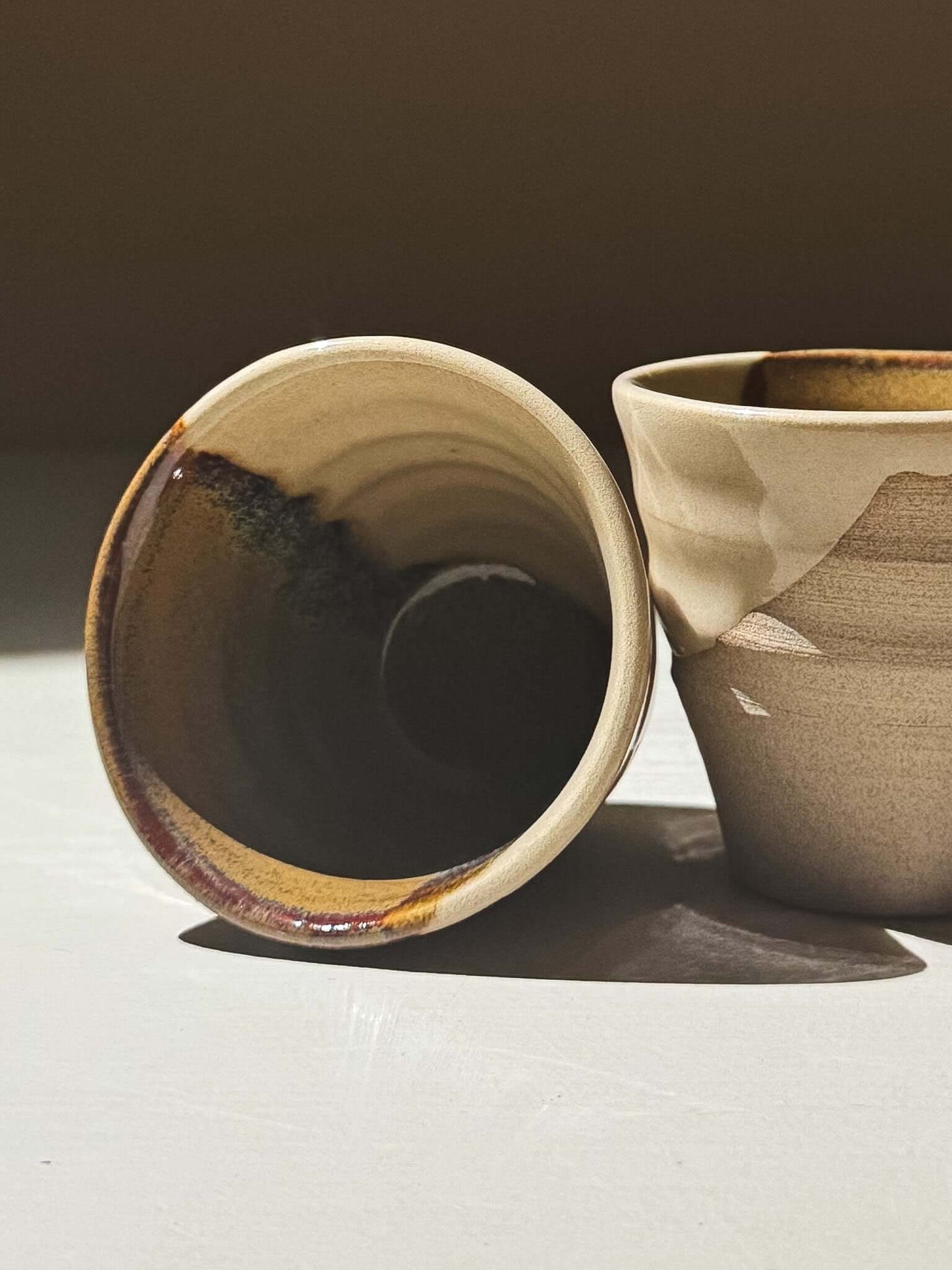 Espresso Cup - Inyo #01 showcasing unique glaze details and form, highlighting the craftsmanship of the Inyo Series.