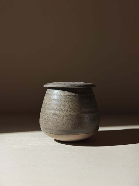 Lidded Jar - Black Truffle #01