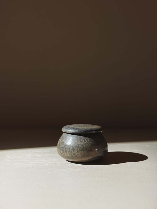Lidded Jar - Black Truffle #05