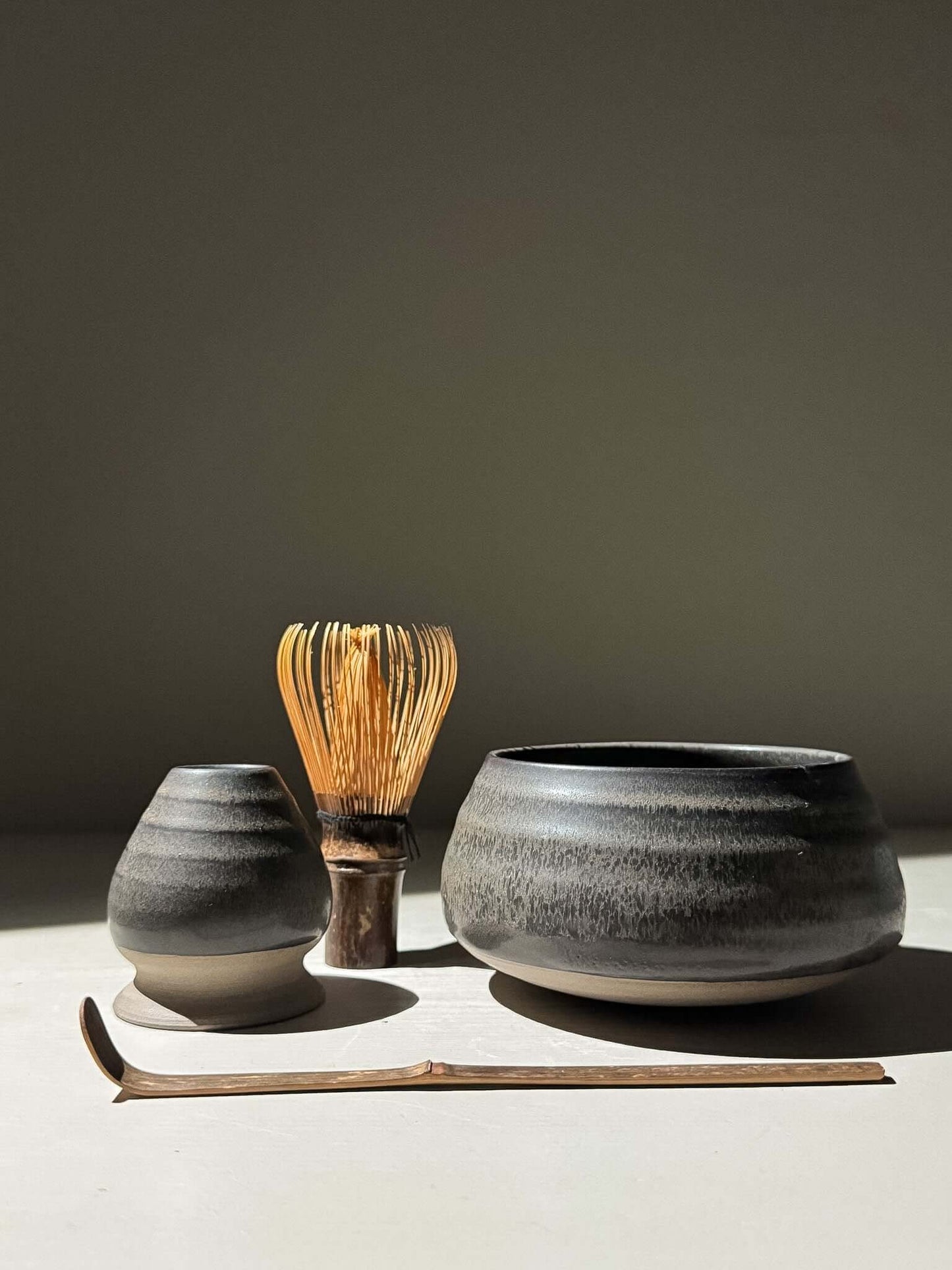 Matcha Whisk Holder - Black Truffle