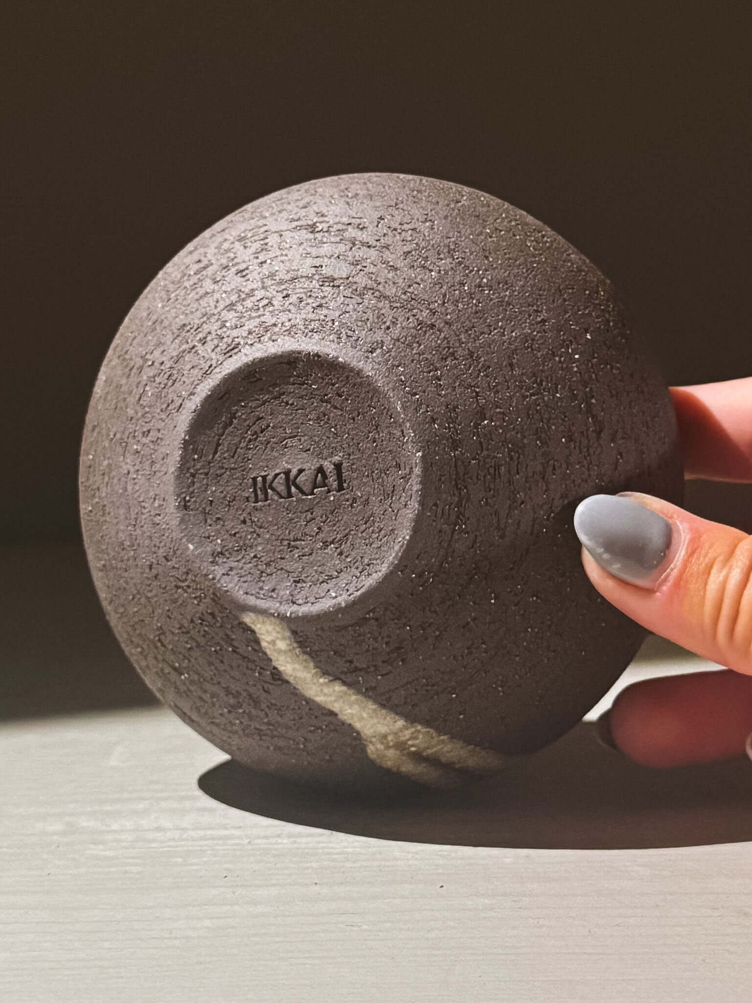 Orb Vase – Yuki Black #10 base showing unique glaze and design details.