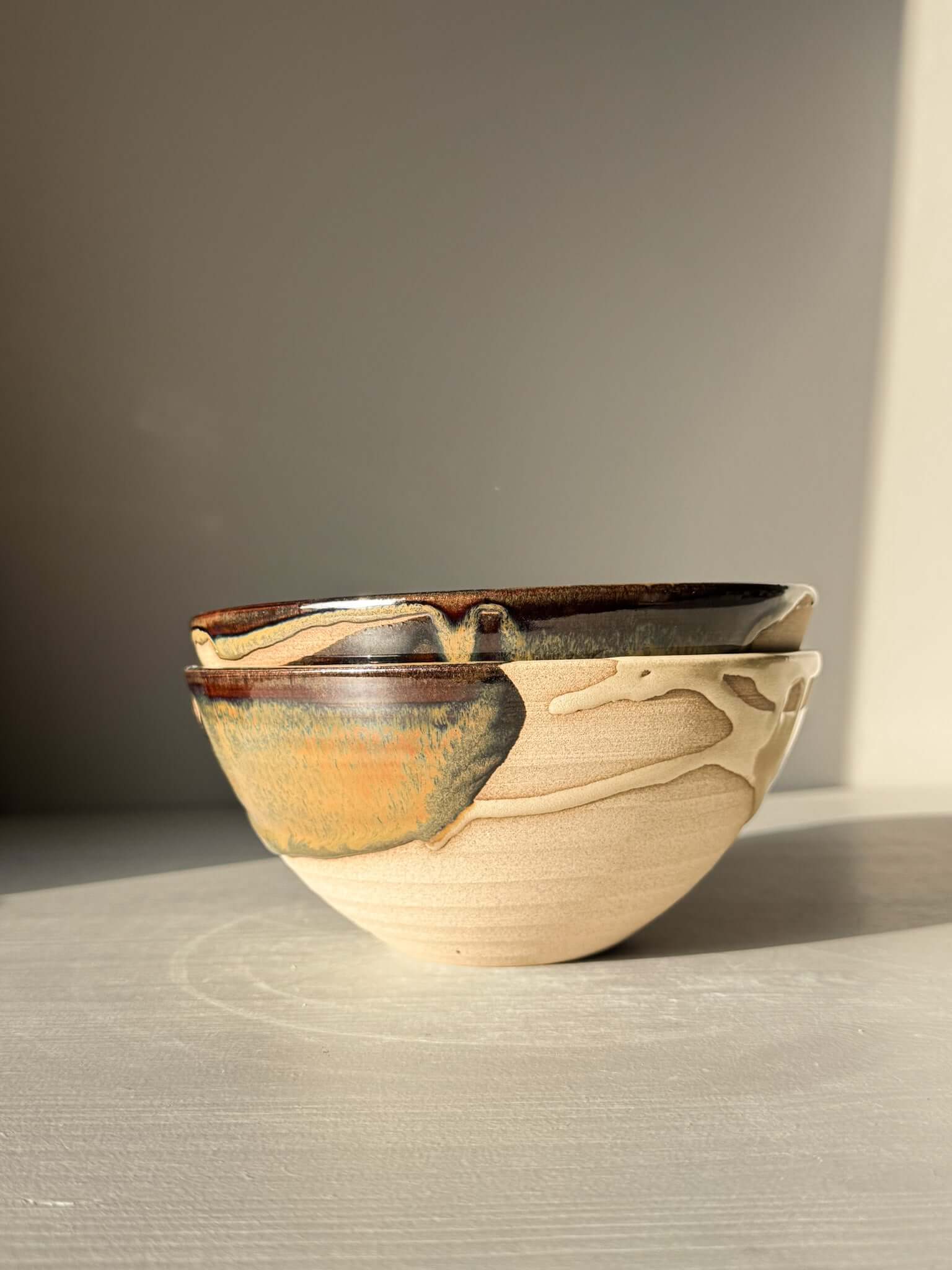 Handmade ceramic Soup Bowl – Inyo Series in warm toffee-colored stoneware, perfect for everyday use.