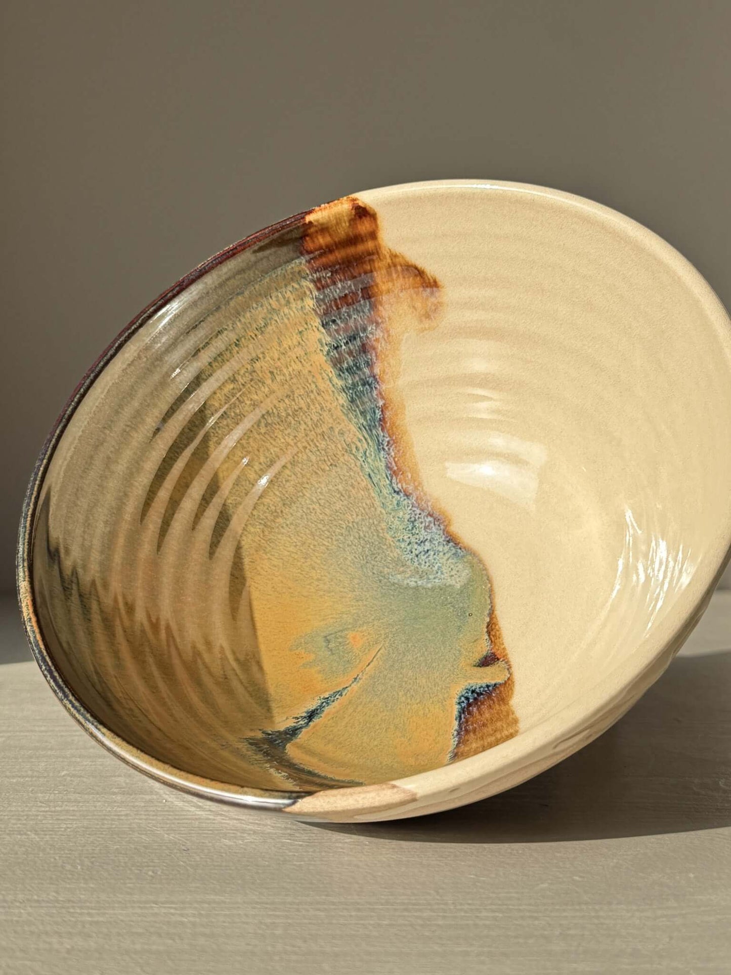 Handmade ceramic Soup Bowl – Inyo Series with toffee-colored stoneware finish, perfect for everyday use.
