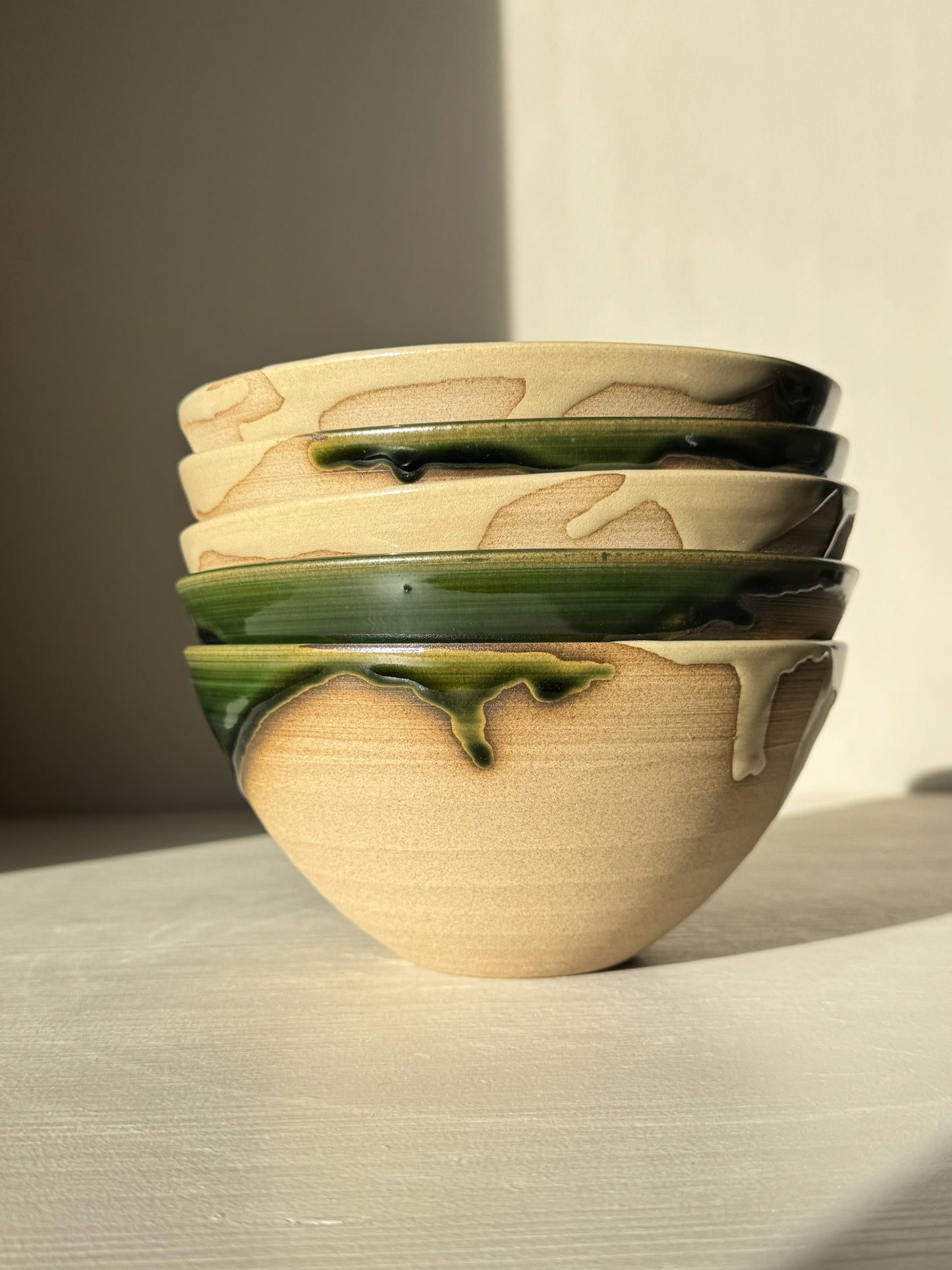 Stack of Soup Bowl – Mori Series with unique toffee-colored glaze, perfect for everyday use