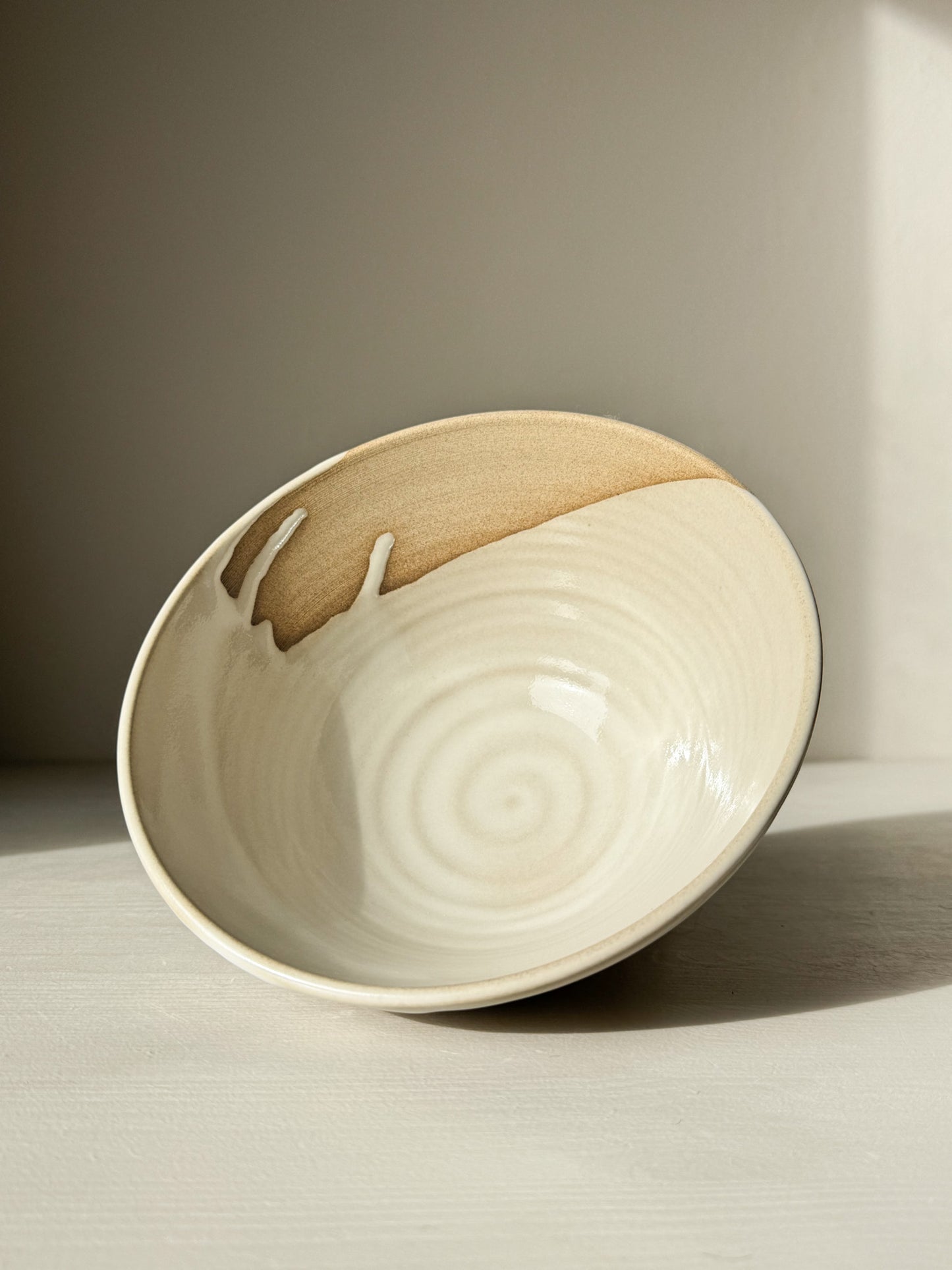 Soup Bowl – Yuki in a serene setting, showcasing soft, rounded design and calming beige and ivory tones, perfect for everyday use.