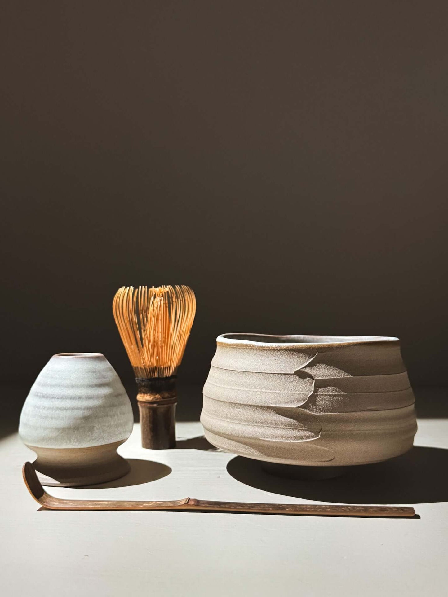 Textured Matcha Bowl - Tsuki #01
