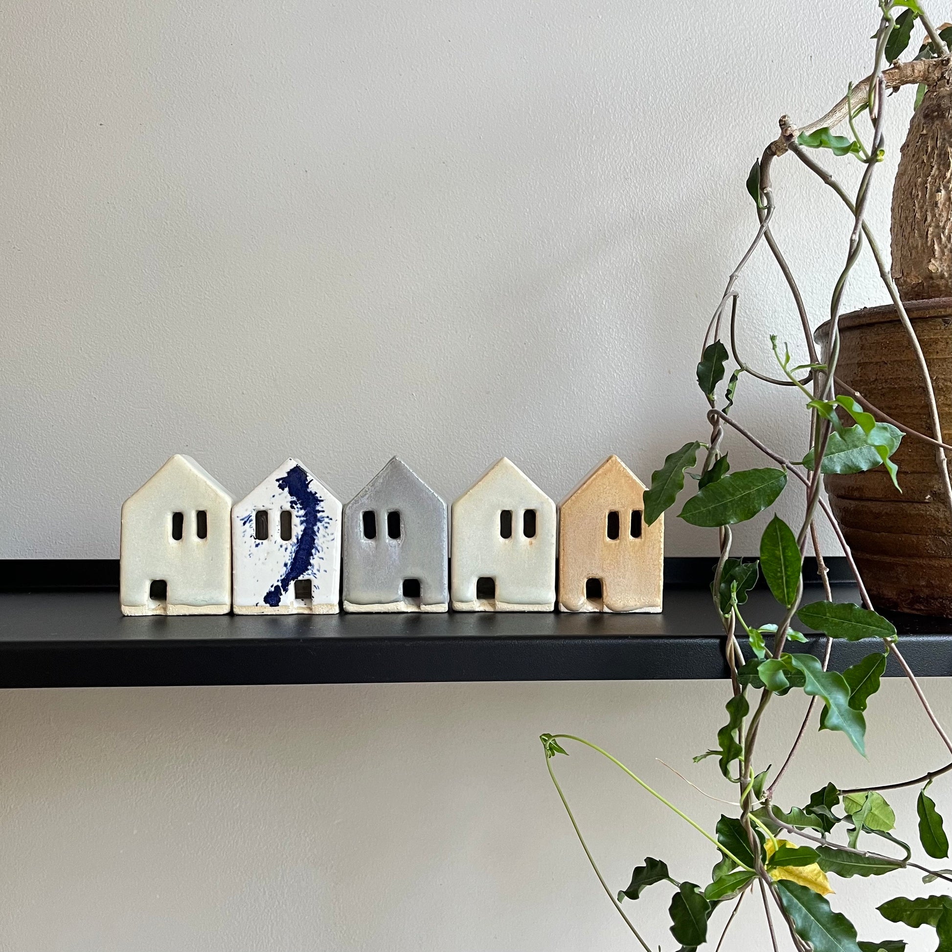 Small handmade Ceramic Houses in Various Colours