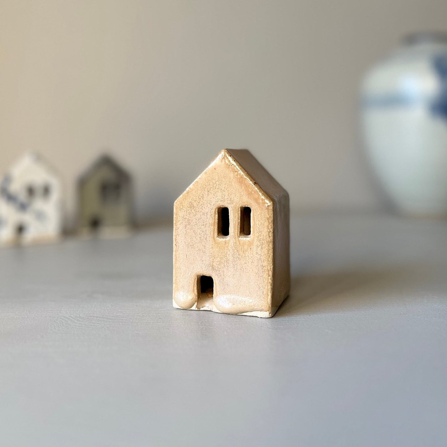 Small handmade Ceramic Houses in Various Colours by IKKAI Ceramics