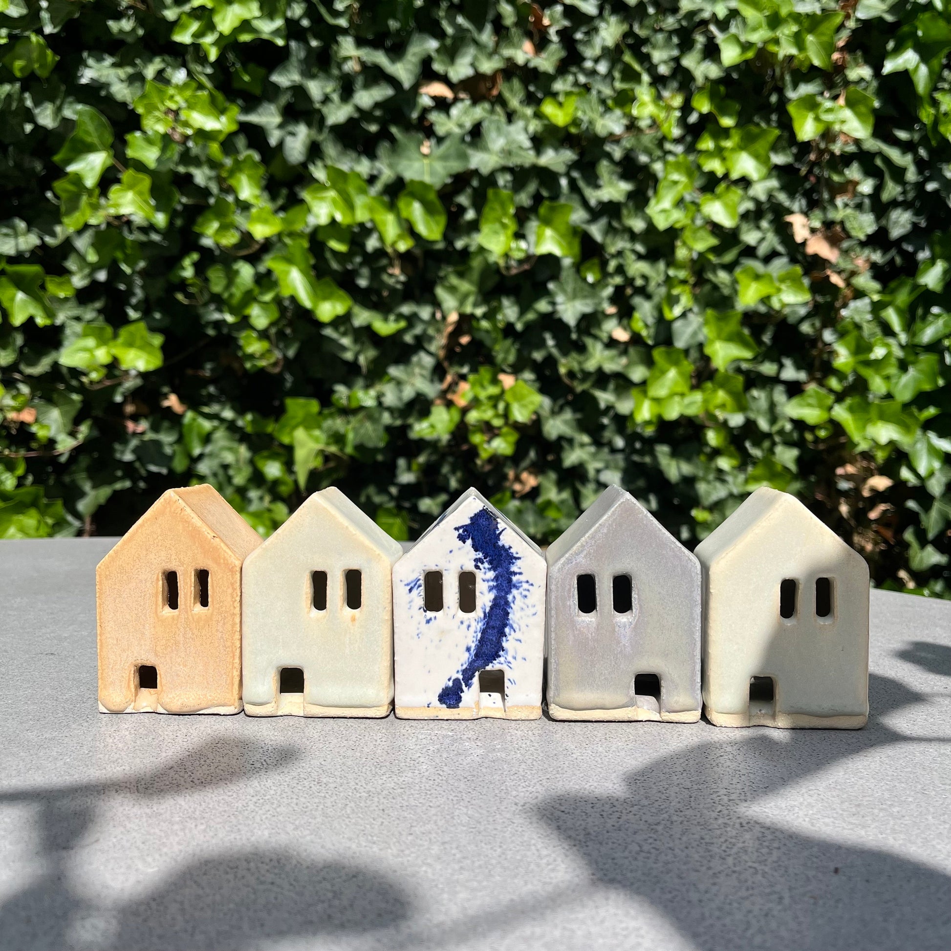 Small handmade Ceramic Houses - Various Colours