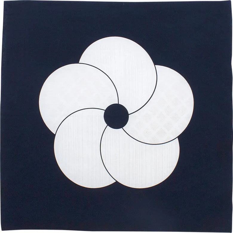 Furoshiki Cloth - Cotton - Pine Bamboo Plum Navy Blue