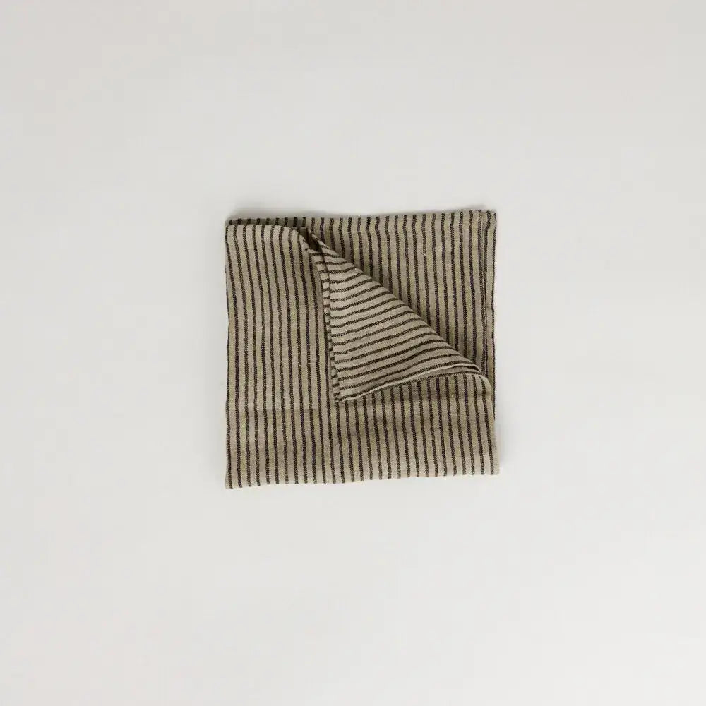 Striped Linen Napkin - 100% Linen with soft texture and handmade ceramic look, ideal for adding charm to your table setting.