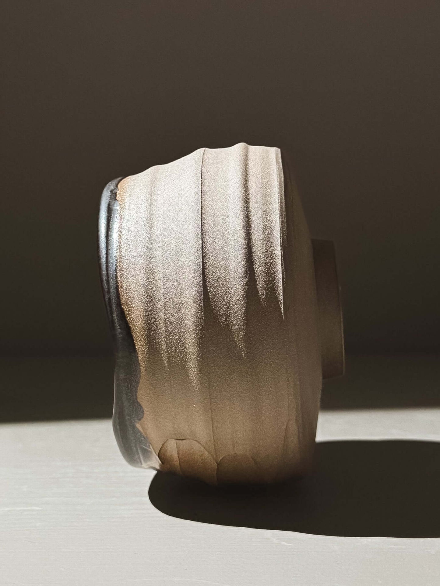 Textured Matcha Bowl - Black Truffle #02