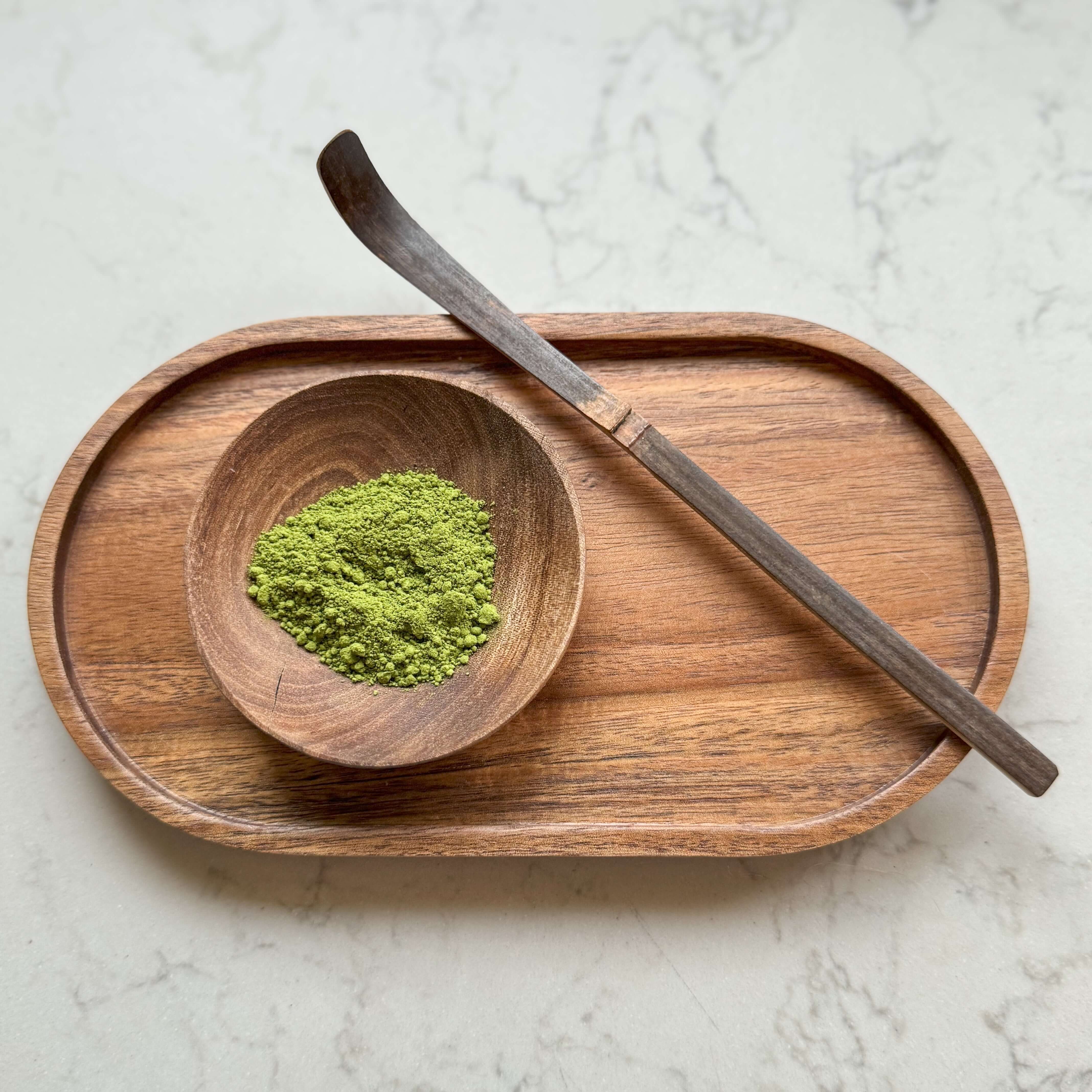 Traditionele Matcha Lepel (Chashaku) – Donker Bruin