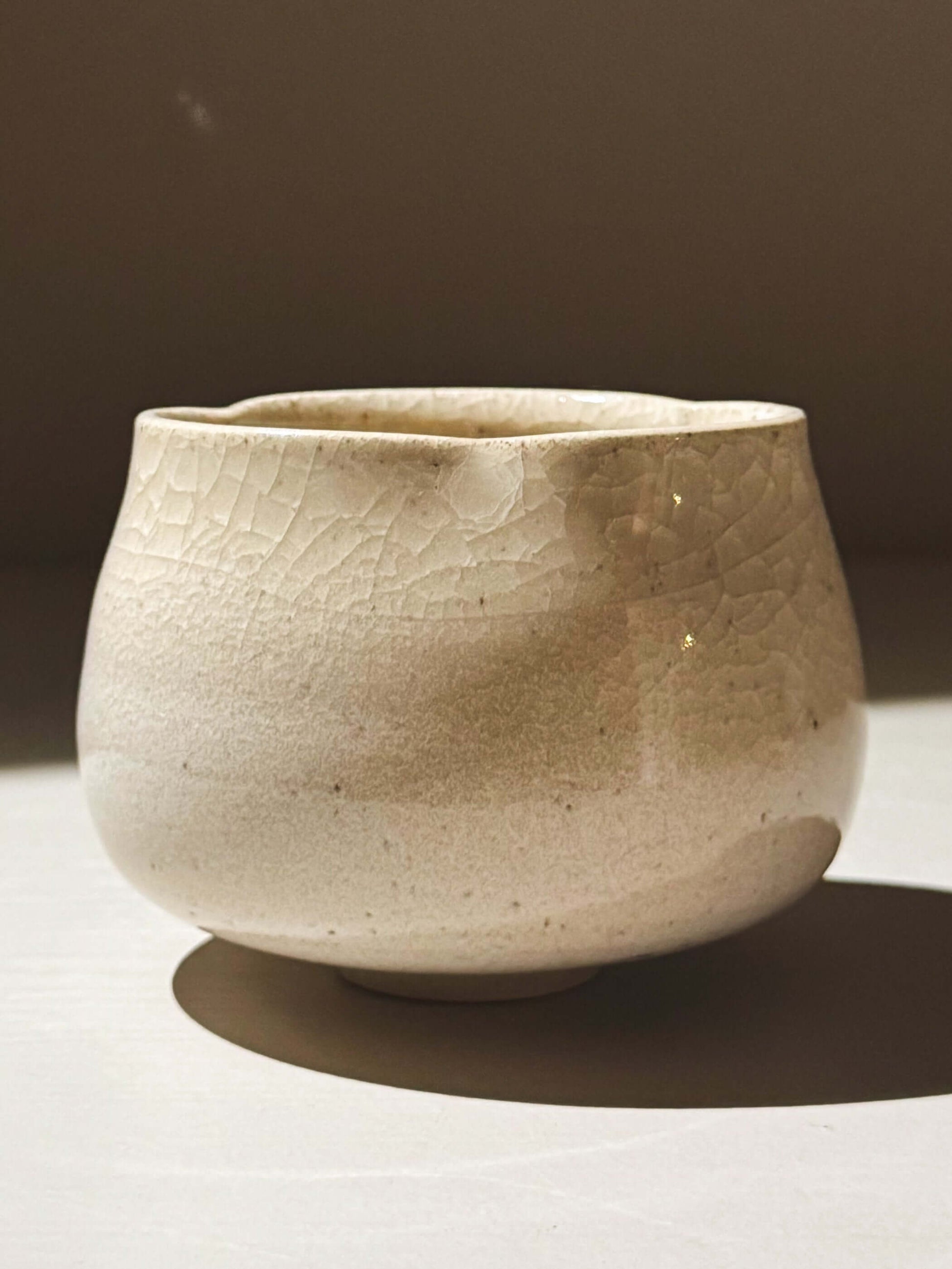 Yunomi Cup - Kannyū Series  #10 featuring a delicate crackle glaze and softly flowing rim.