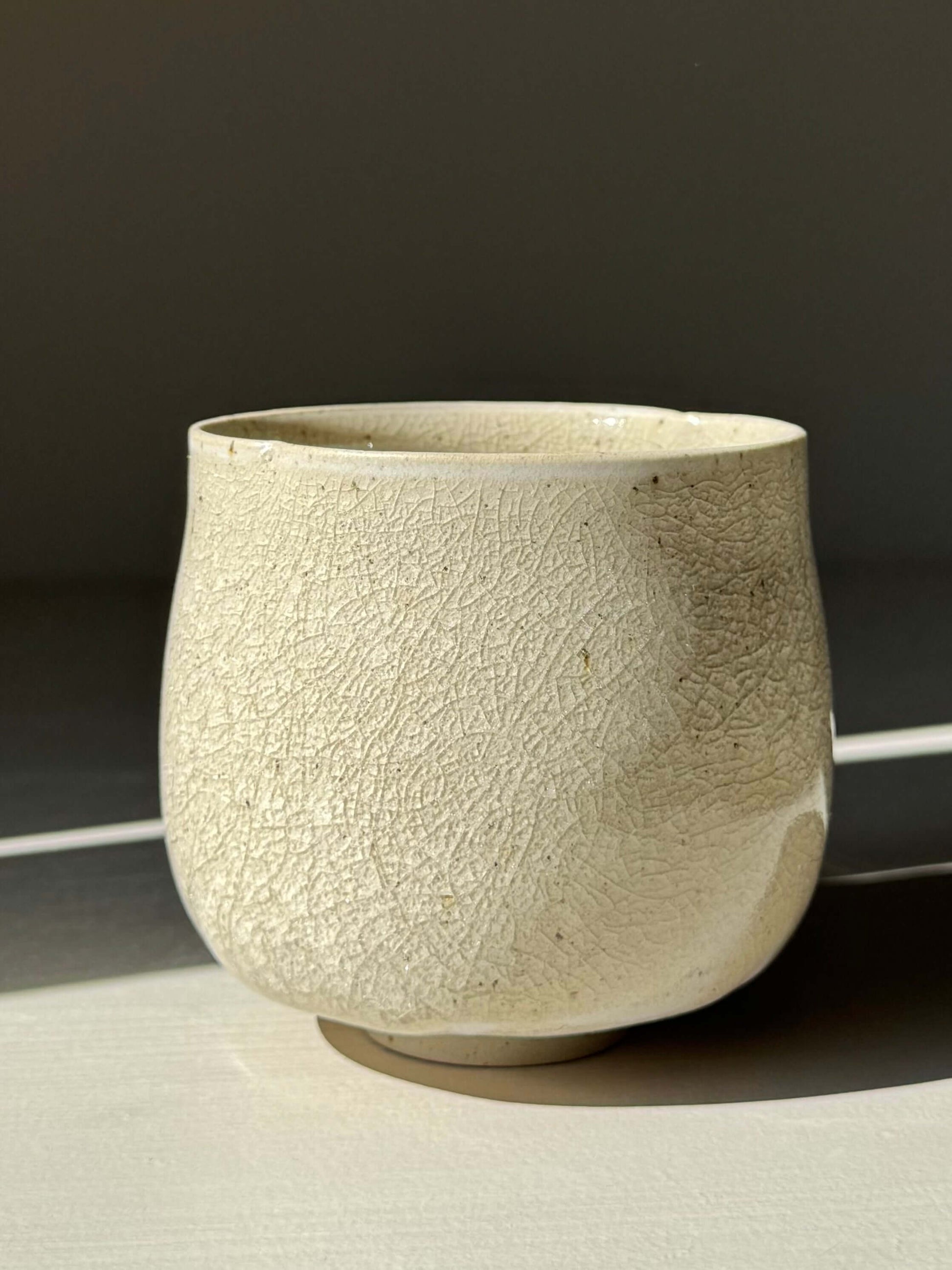 Handmade ceramic Yunomi Cup - Kannyū Series #08 with crackle glaze